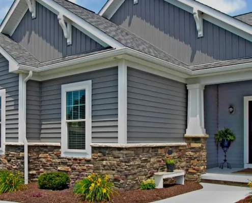 closeup of vinyl siding