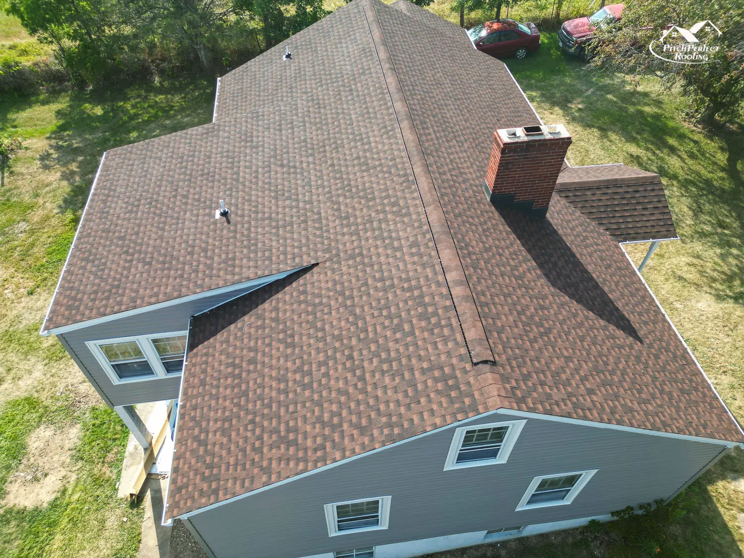 brown asphalt tile roof