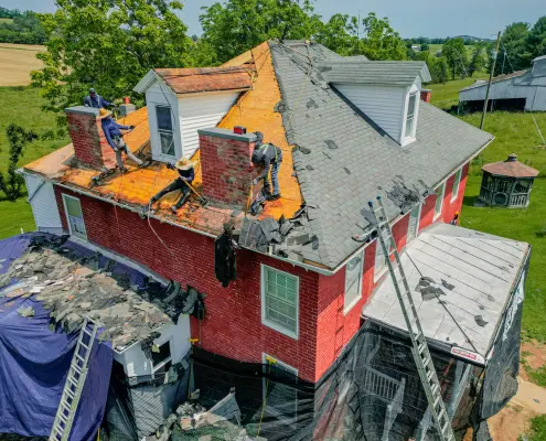 roof installation in progress