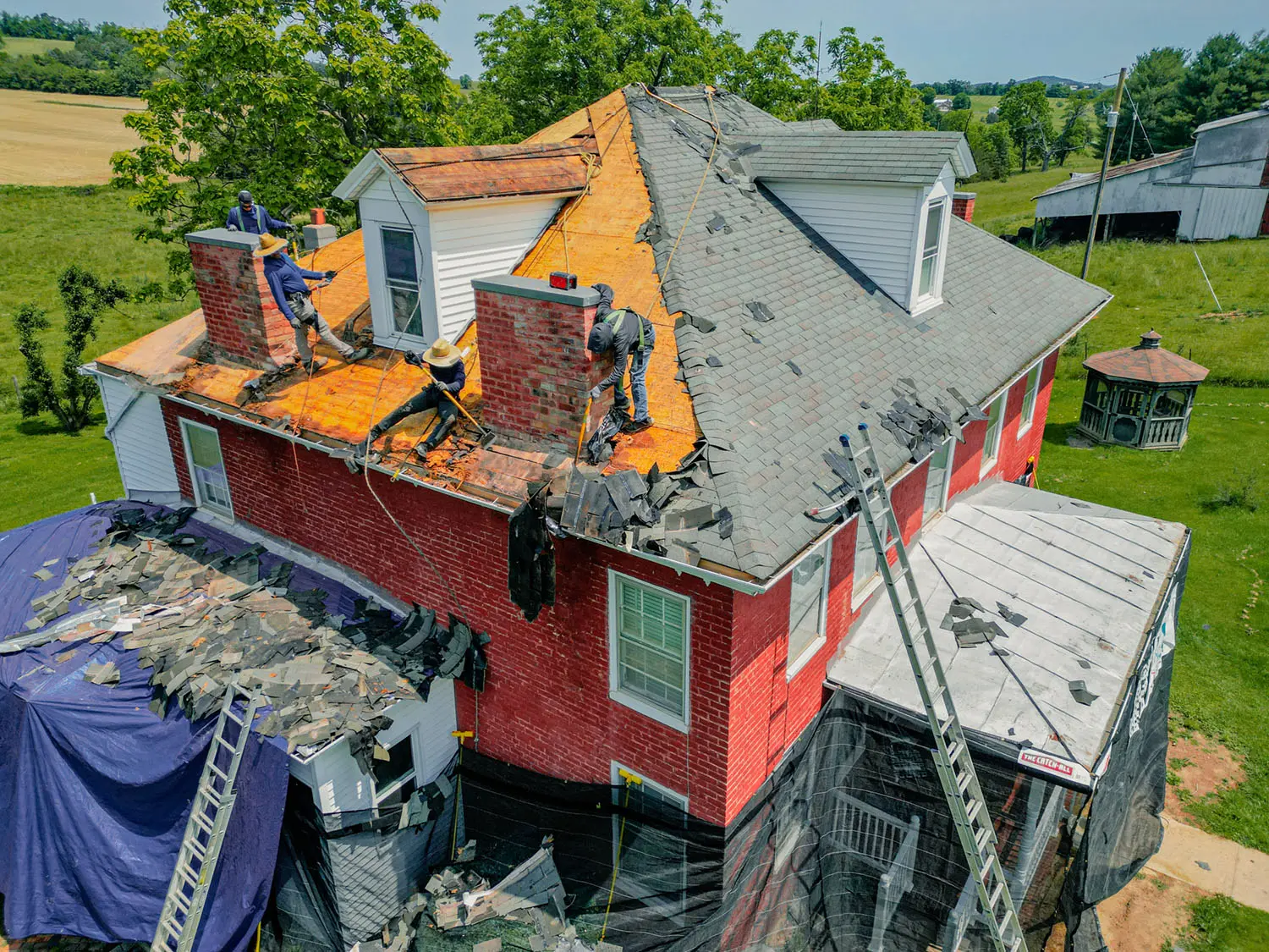 roof installation in progress