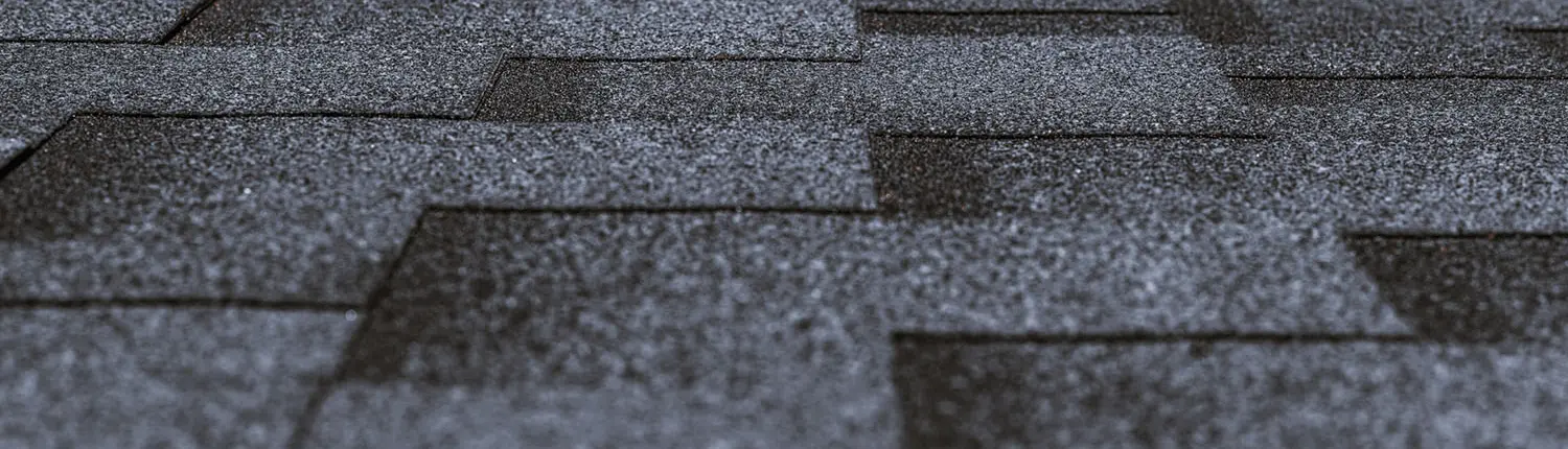 closeup of asphalt shingles