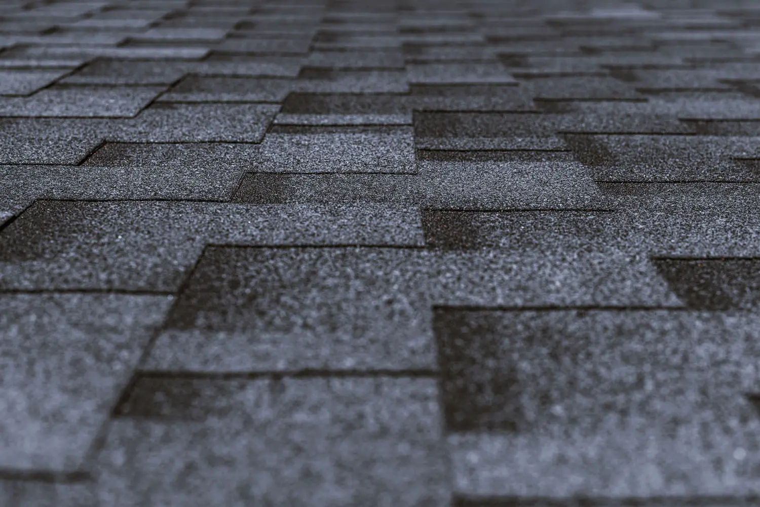 closeup of asphalt shingles